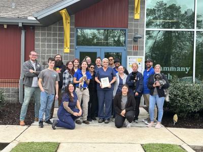 Group of people in front of St. Tammany Parish